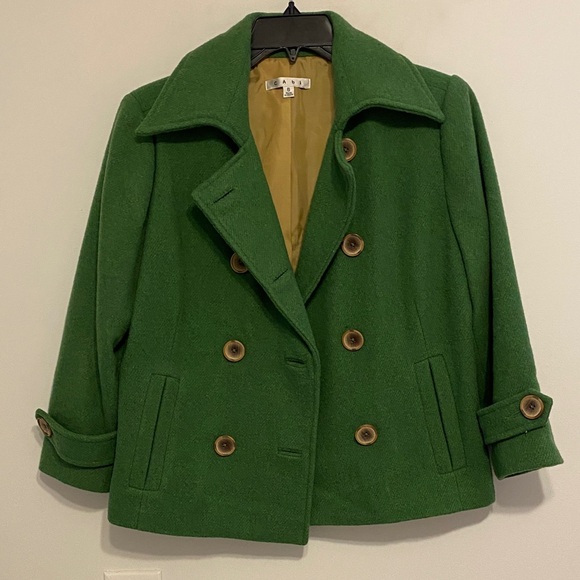 CAbi Jackets & Blazers - CAbi Green Double-Breasted Pea Coat